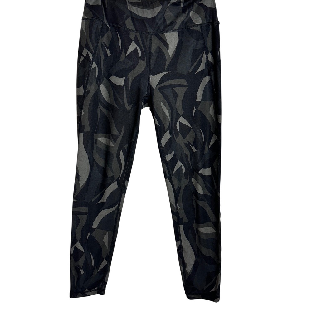 SWEATY BETTY All‎ Day 7/8 Leggings Grey Black Gray Abstract Camo Size M US 8-10